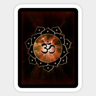 Om Lotus Sticker